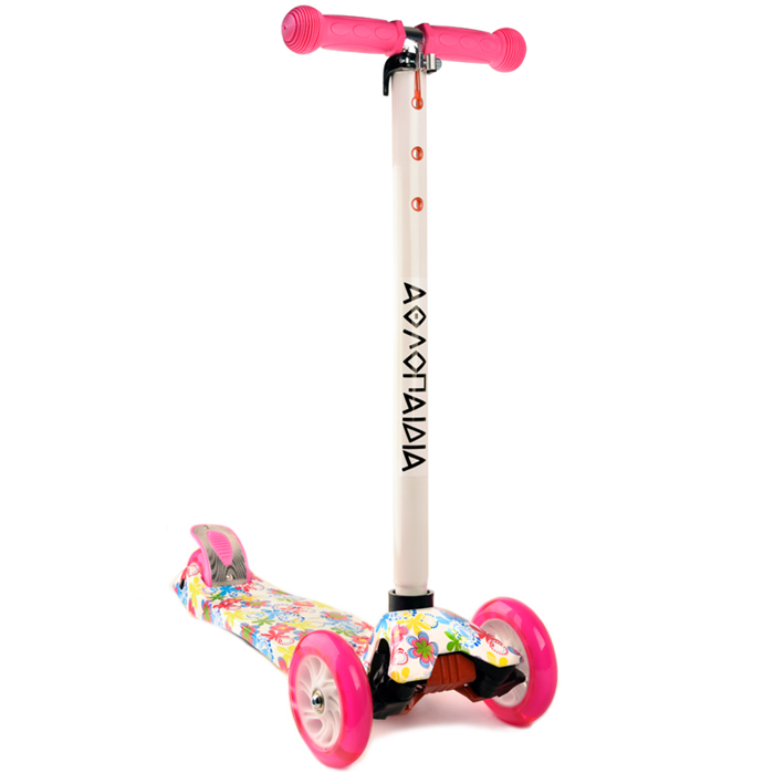 ATHLOPAIDIA Scooter with 3 Led Wheels, #1 AThLOPAIDIA 3troxo Patini (Scooter) me Fotizomena Rodakia, #1